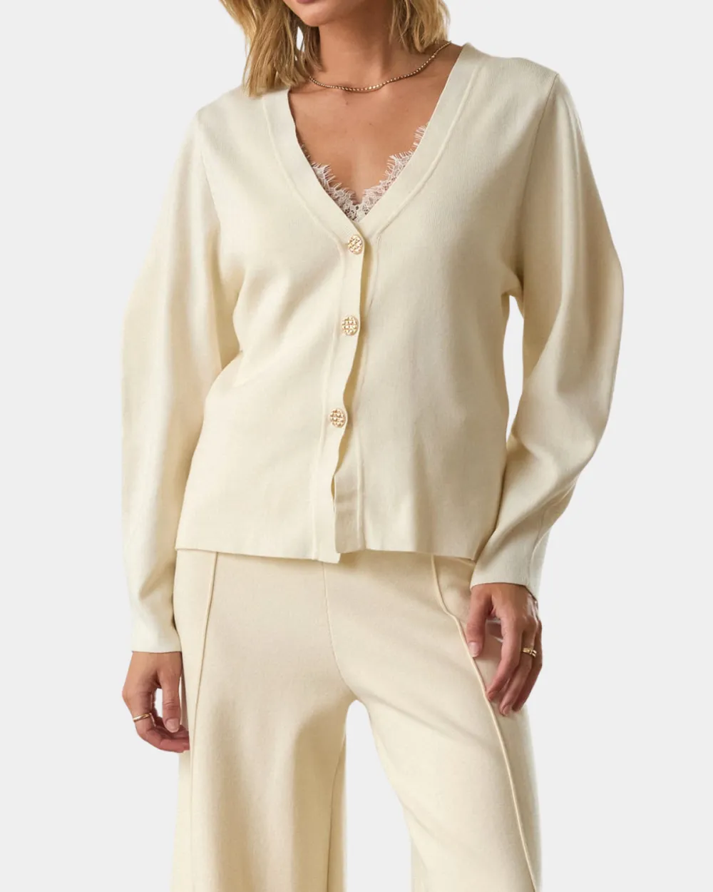Relaxed Sculpted Knit Cardigan