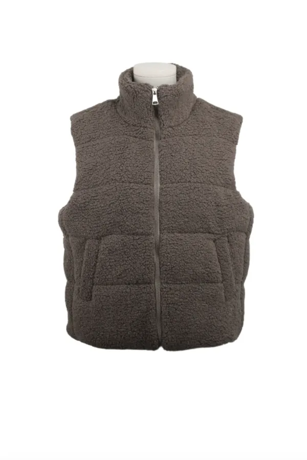 Faux Shearling Sleeveless Vest