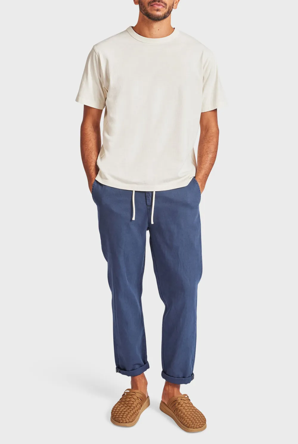 Mid Indigo Short Sleeve Crew Neck Tee