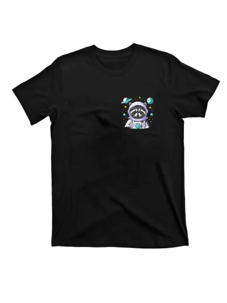 Cat Astronaut Print T-Shirt