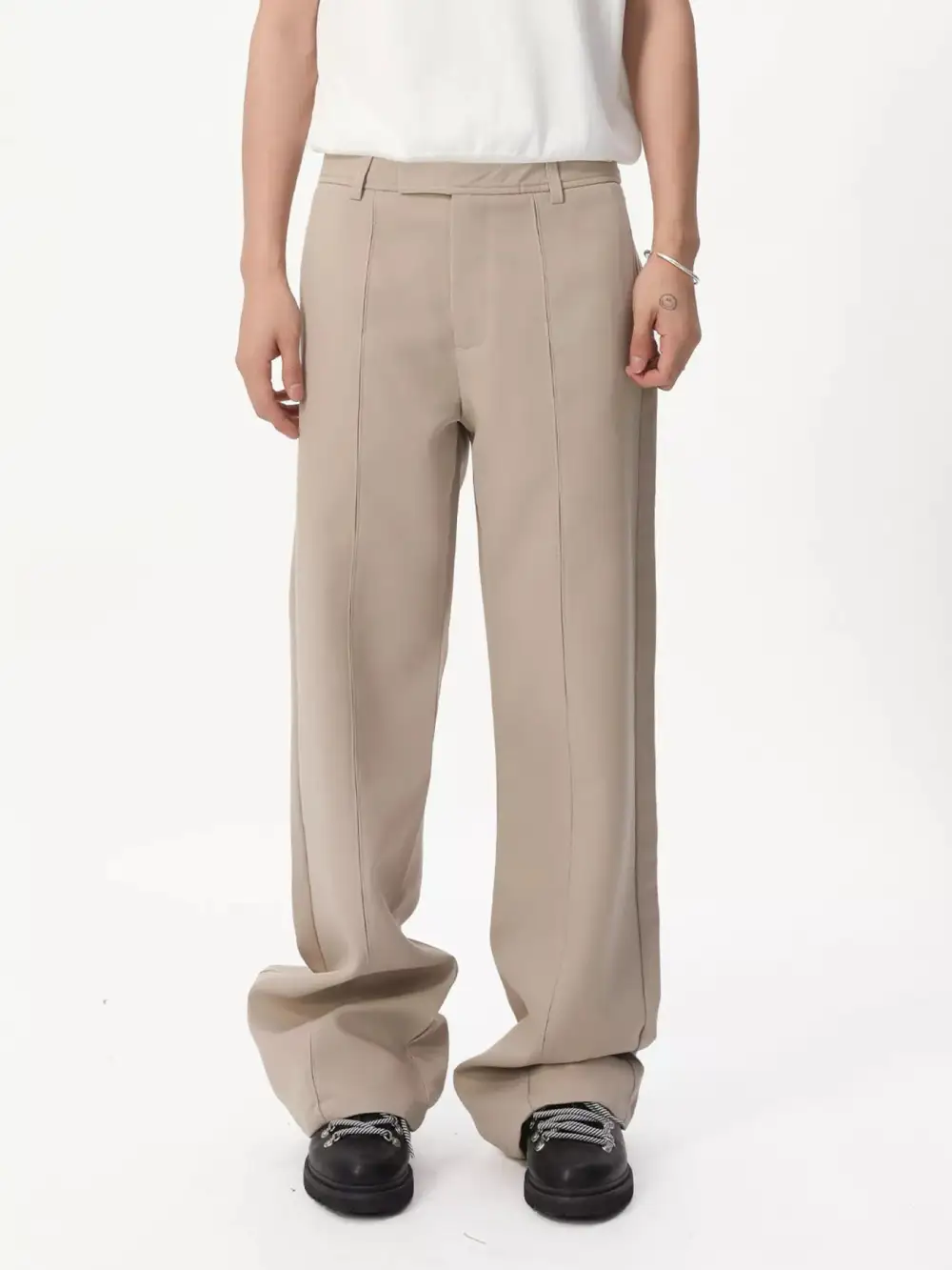 Refined Men's Wide Leg Casual Pants