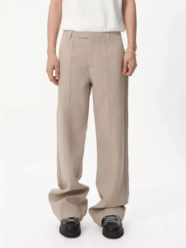 Refined Men's Wide Leg Casual Pants