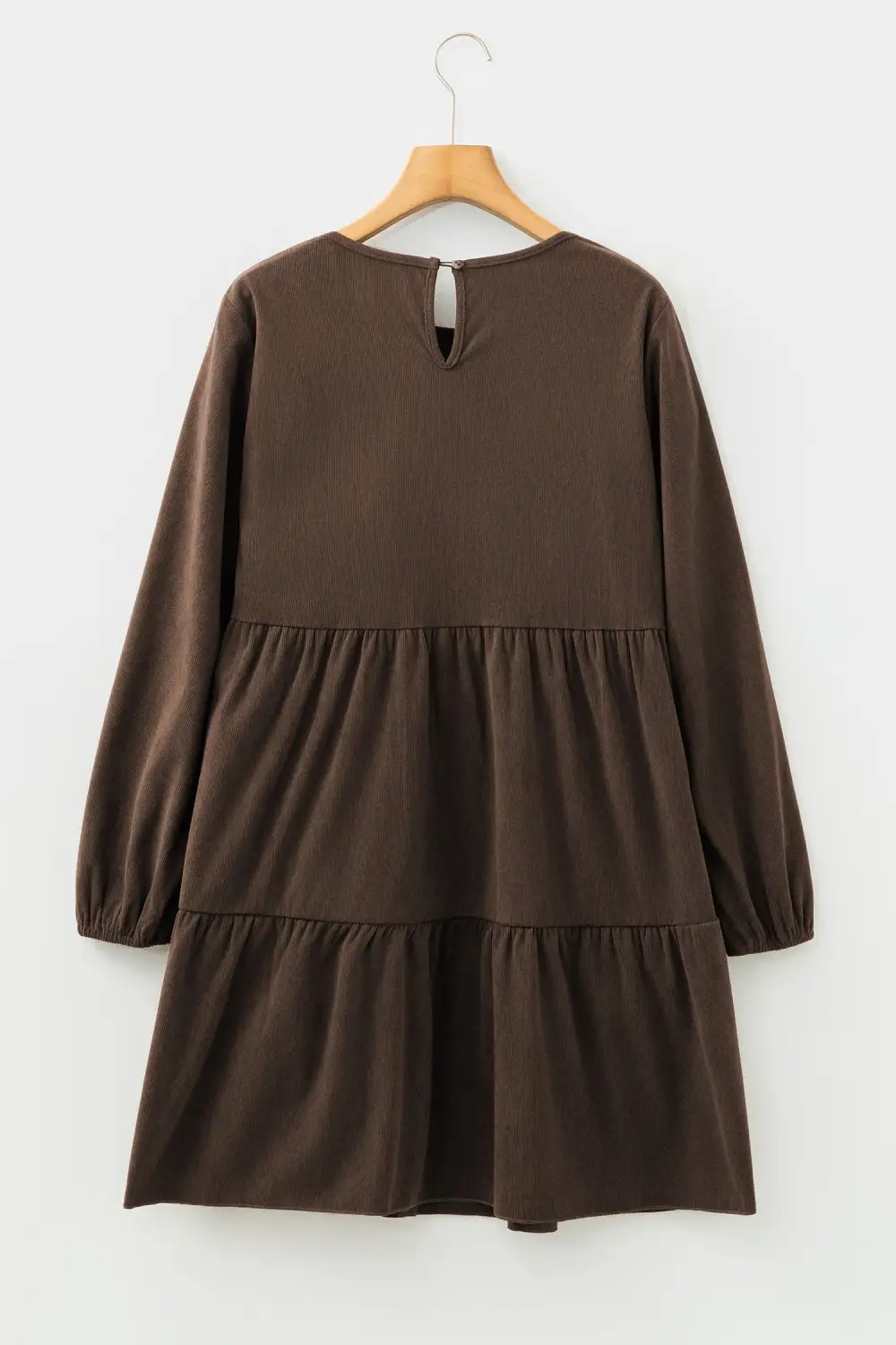 Wearable Cut Tiered Lantern Sleeve Mini Dress