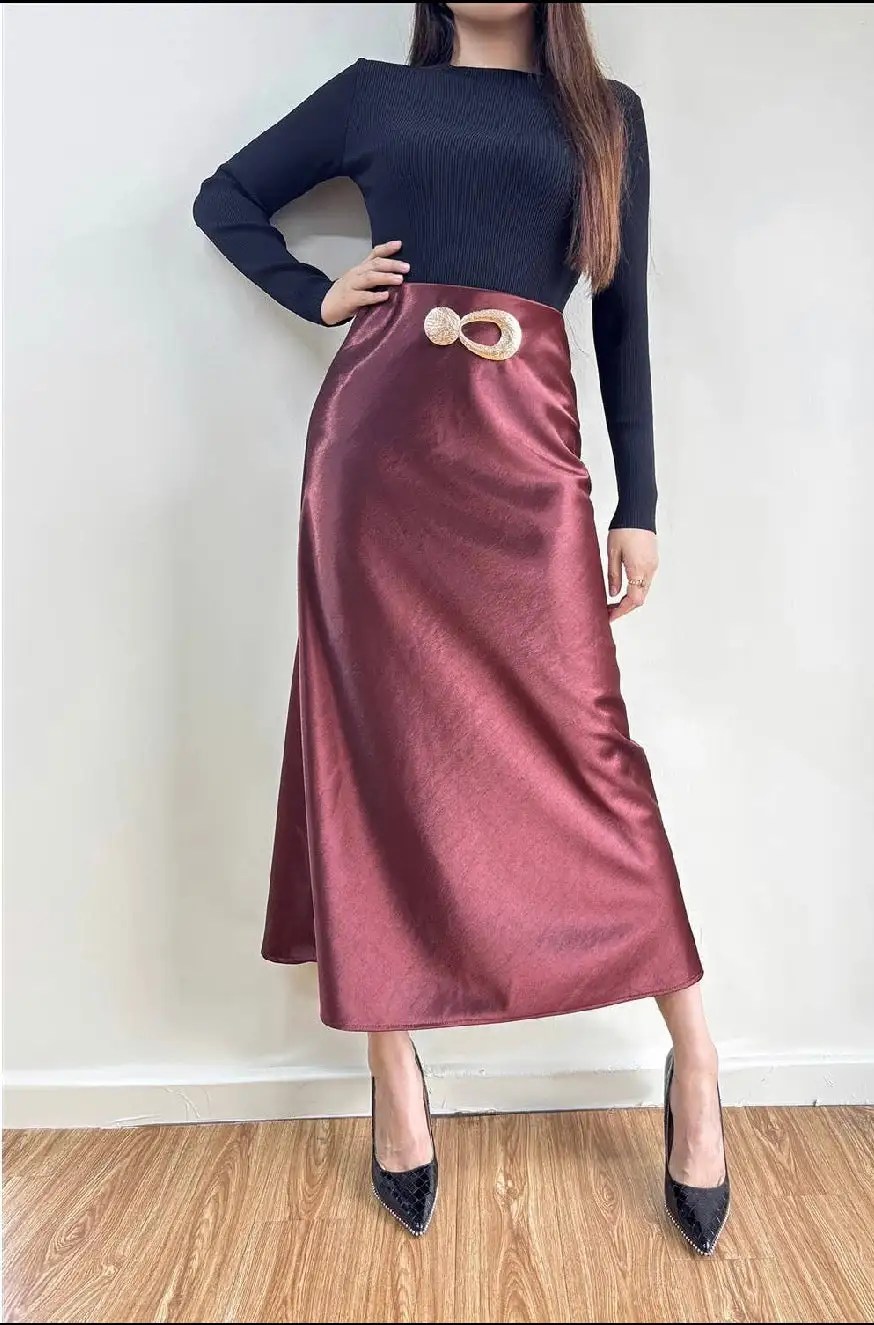 Refined Everyday Satin Skirt