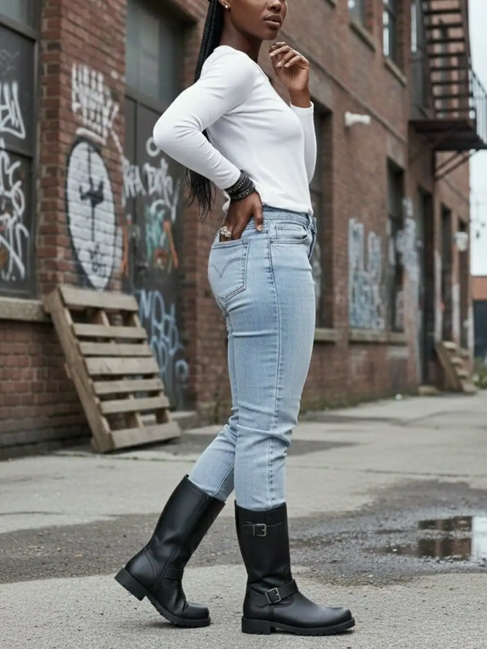 Women's Contemporary Casual Water Resistant Vegan Leather Everyday Boots