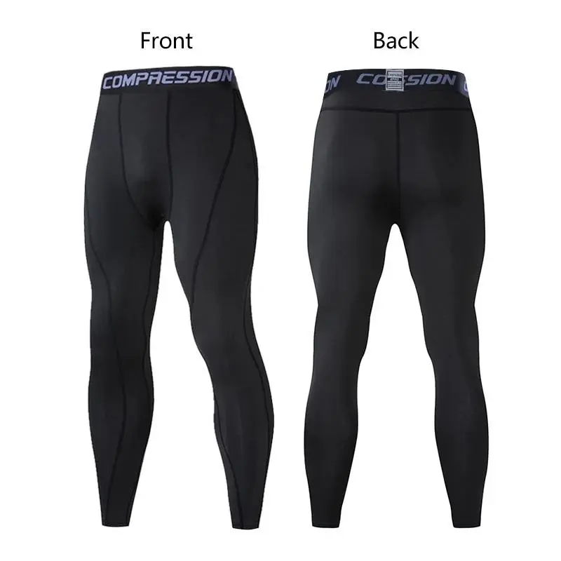 Men’s Compression Pants – High Elasticity Fitness Tights for Running, Cycling, Basketball, Soccer & Gym