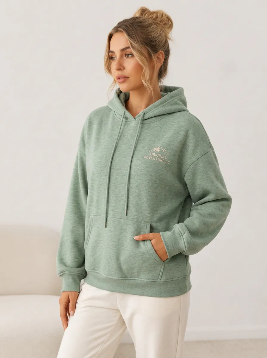 Women's Mountain Hiking Adventure Original Adventure Co Printed Hoodie