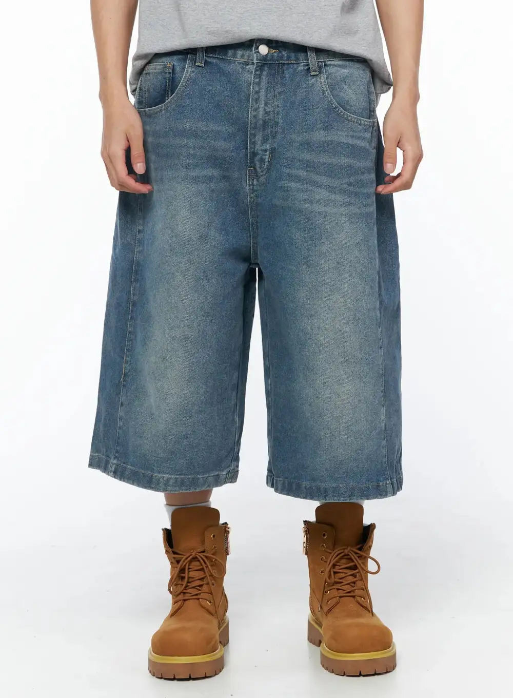 Men's Long Bermuda Denim Shorts