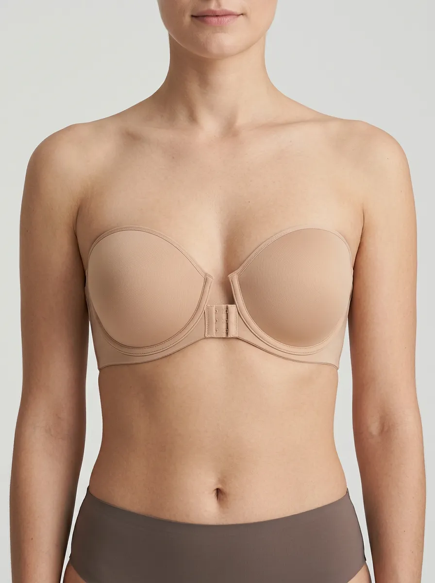 Women's Underwire Seamless Front-Closure Strapless Bra