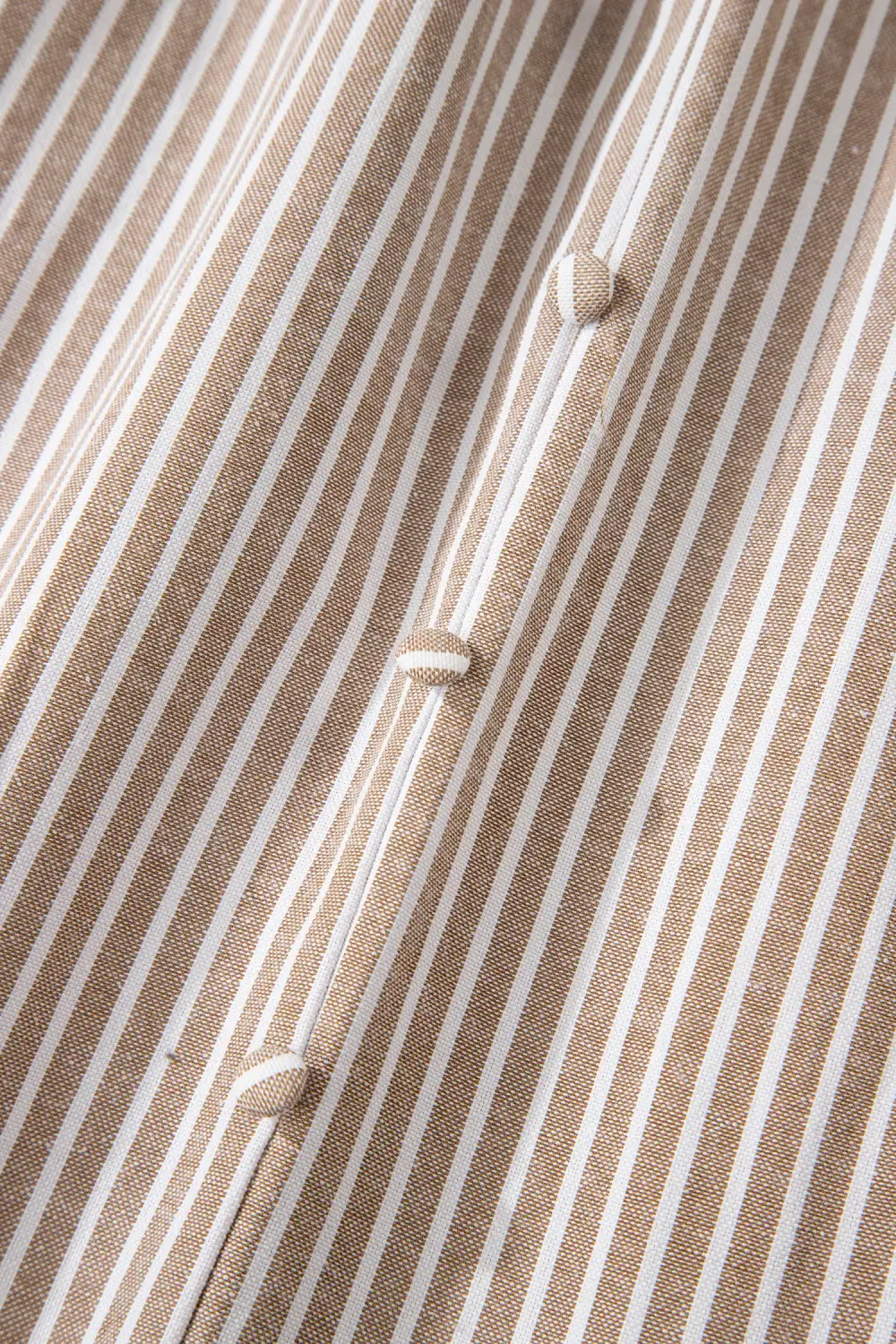 Striped Button Front Slit Maxi Dress