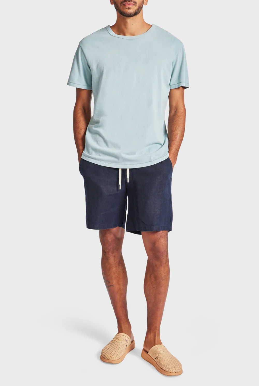 Pine Colored Short Sleeve Crew Neck Tee