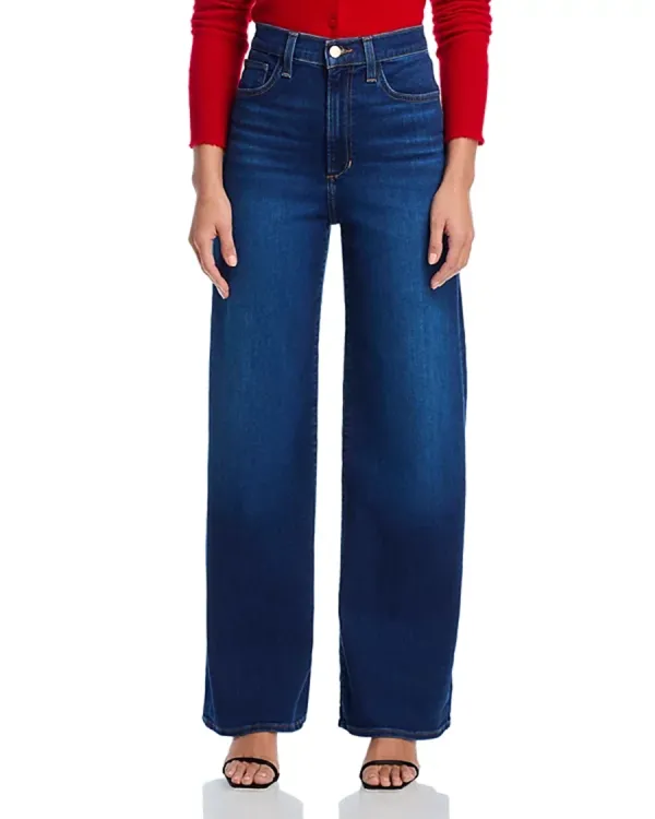 High Rise Wide Leg Stretch Jeans