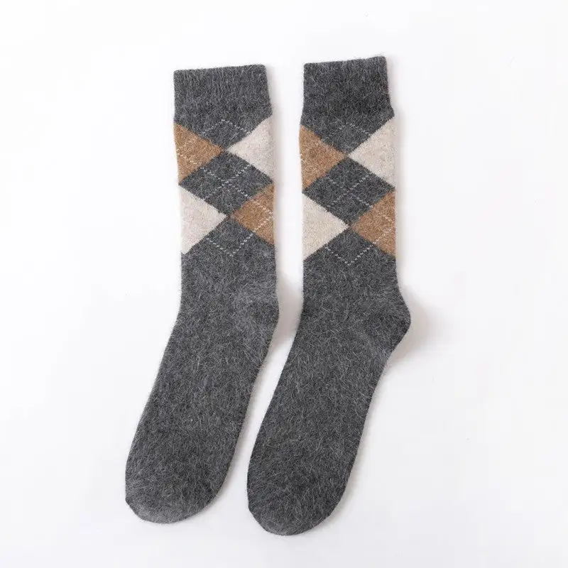 Wool Argyle Crew Socks