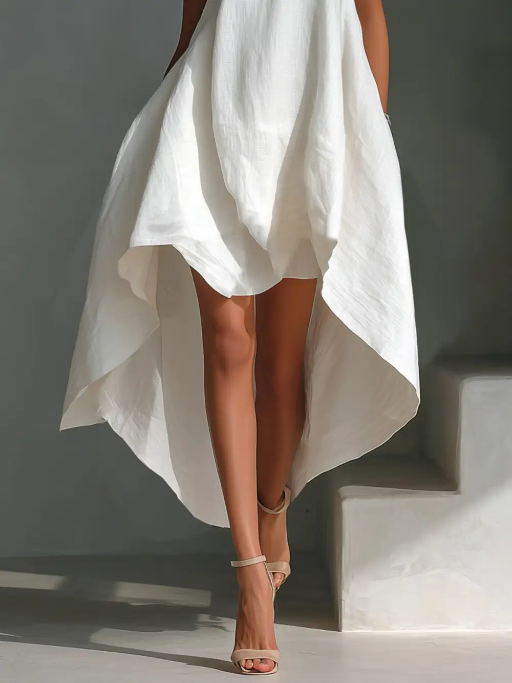 Gathered Detail Sleeveless Dress