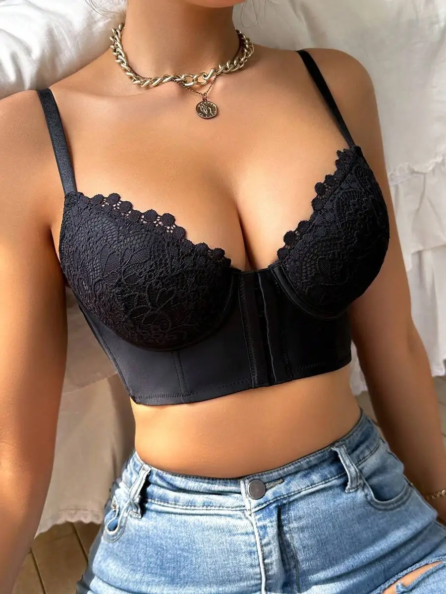 Lace Bustier Corset Top Bra