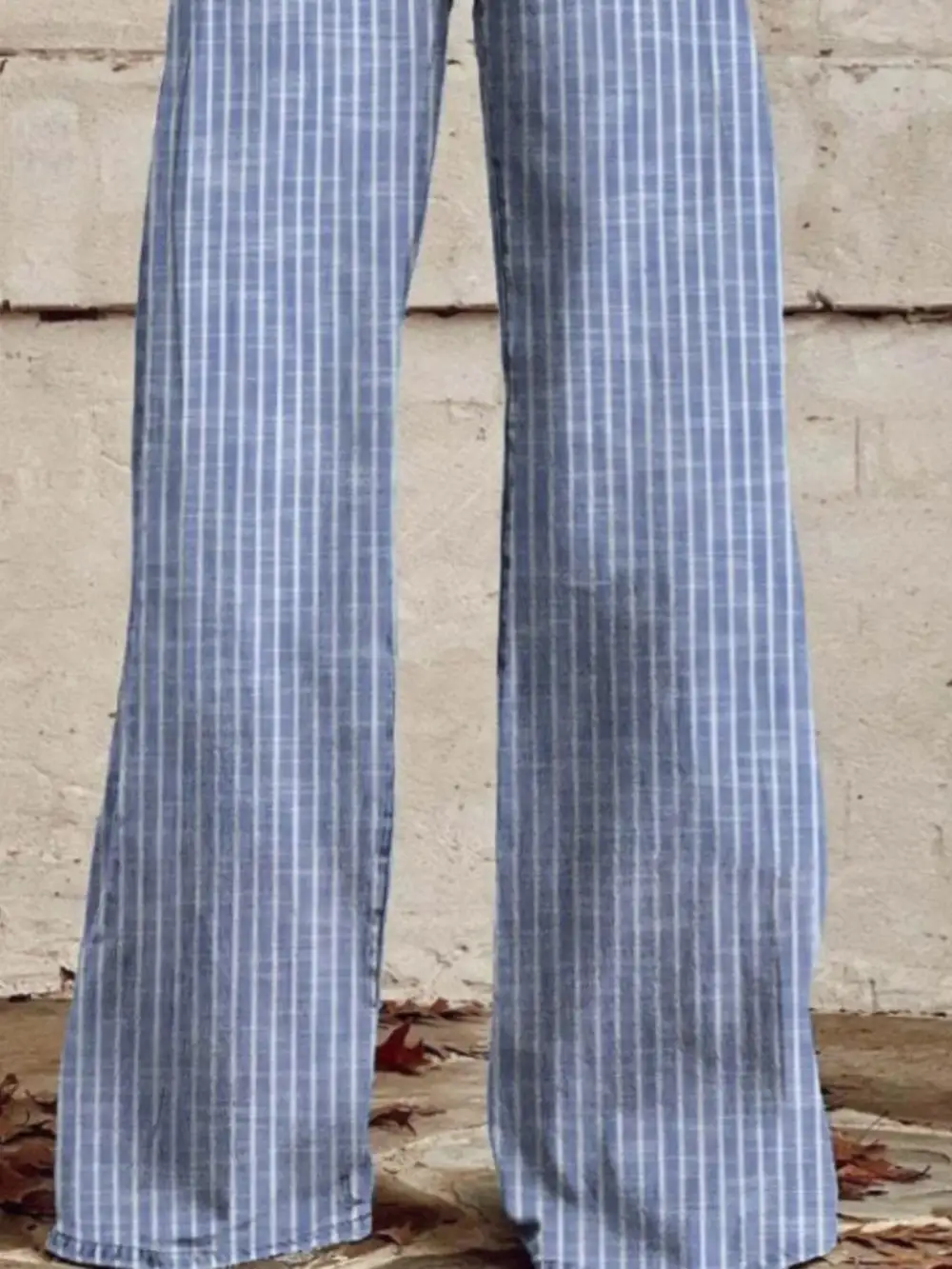 Sharp High Waist Wide Leg Denim Jeans