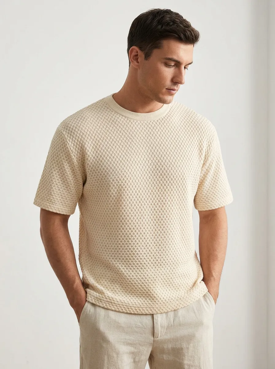 Men's Crew-Neck Knit T-Shirt