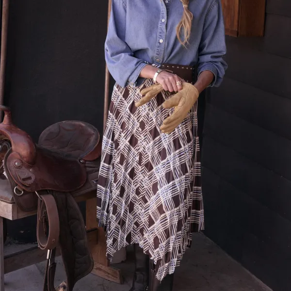 Handkerchief Plaid Skirt