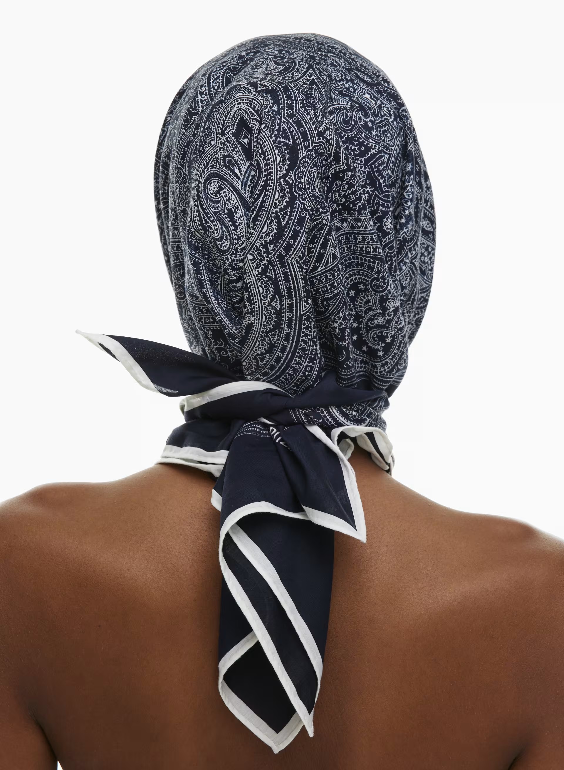 Large Paisley Cotton & Silk Scarf