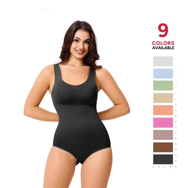 Women'S Clothing Minimalist Seamless Crewneck Bodysuits Shapewear, Basic Comfortable Fit Style Womenswear