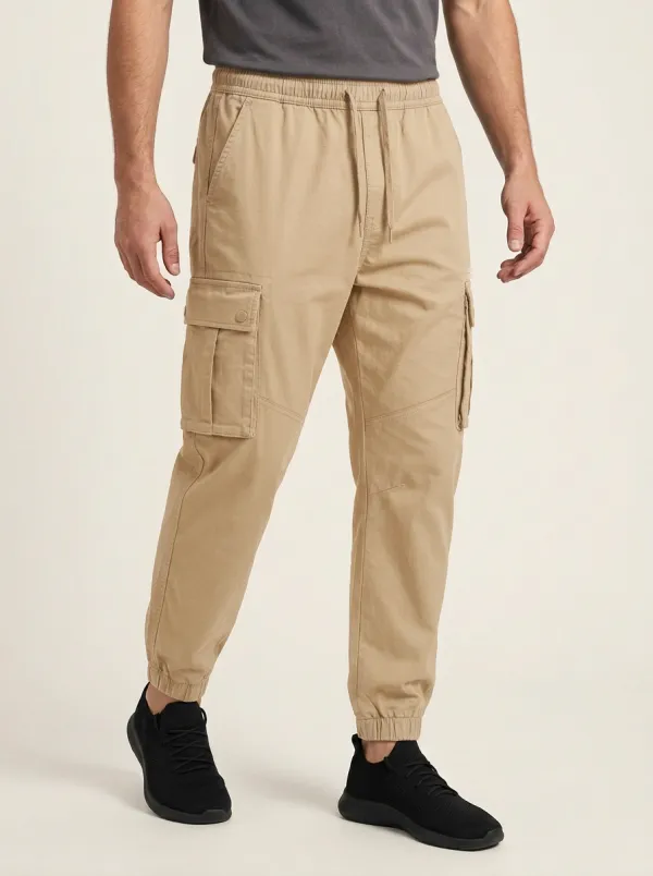 Functional Multi-Pocket Printed Men's Cargo Pants