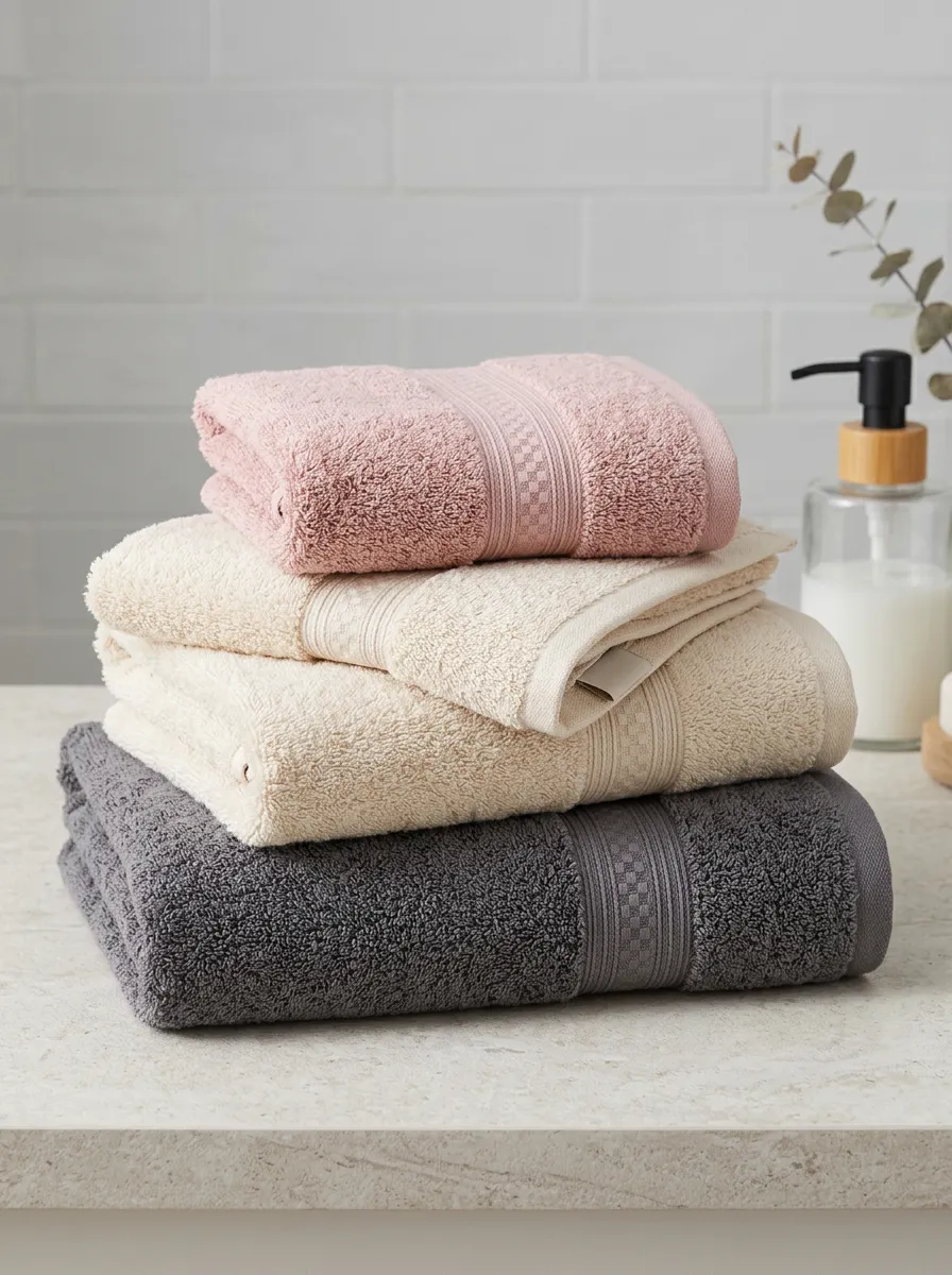 Home-Ready Textured Three-Piece Towel Set