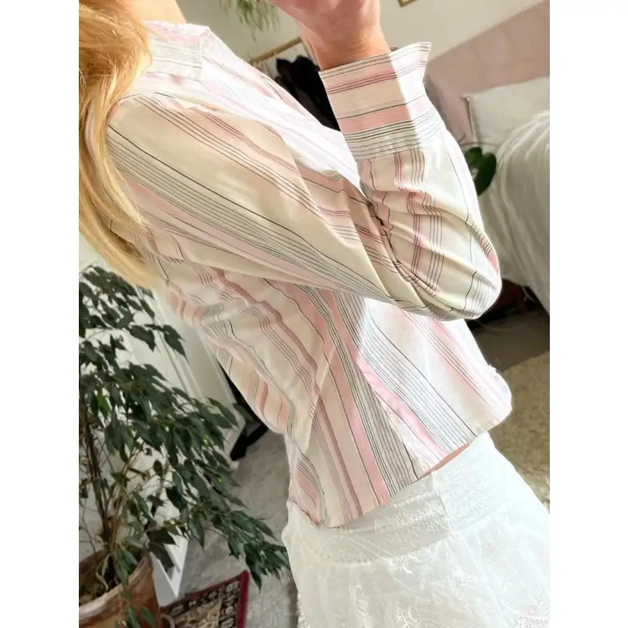 Printed Button Down Long Sleeve Shirt