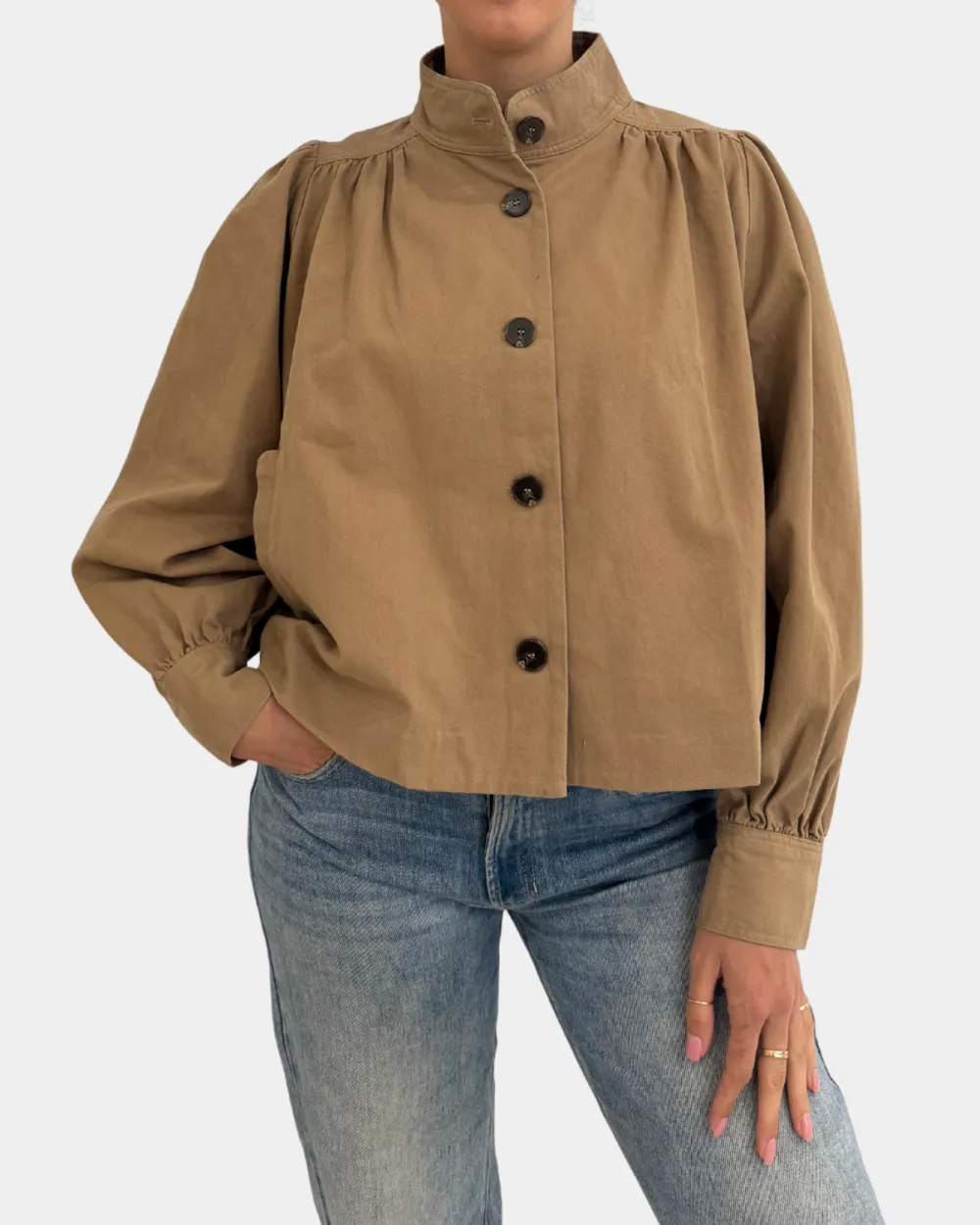 Gathered Collar Jacket