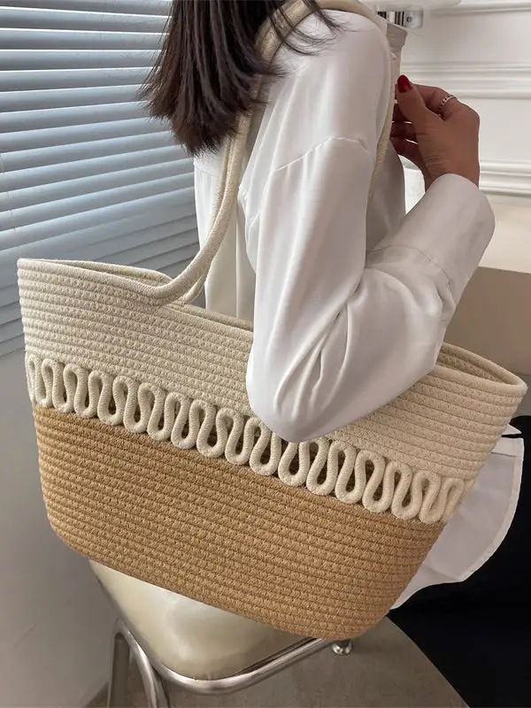 Refined Woven Shoulder Bag