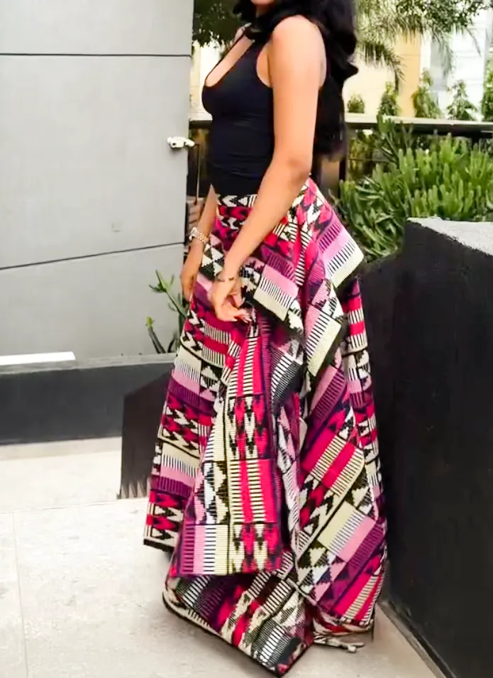 Geometric Midi Skirt