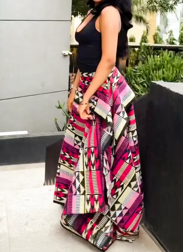 Geometric Midi Skirt