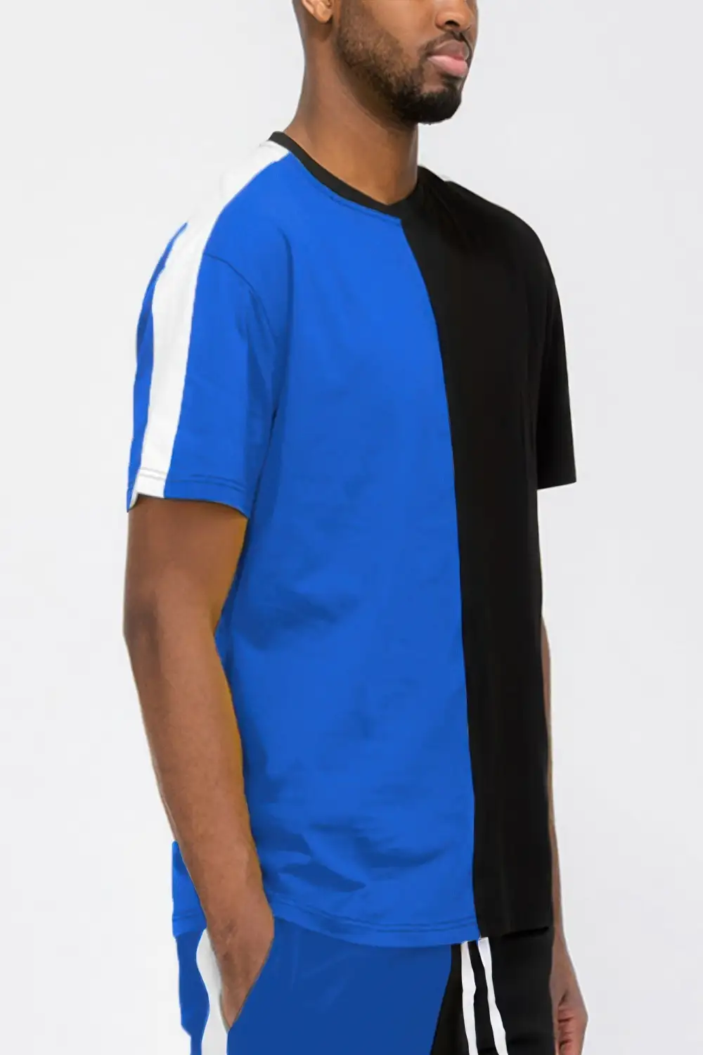 Two Tone Color Block Short Sleeve T-Shirt