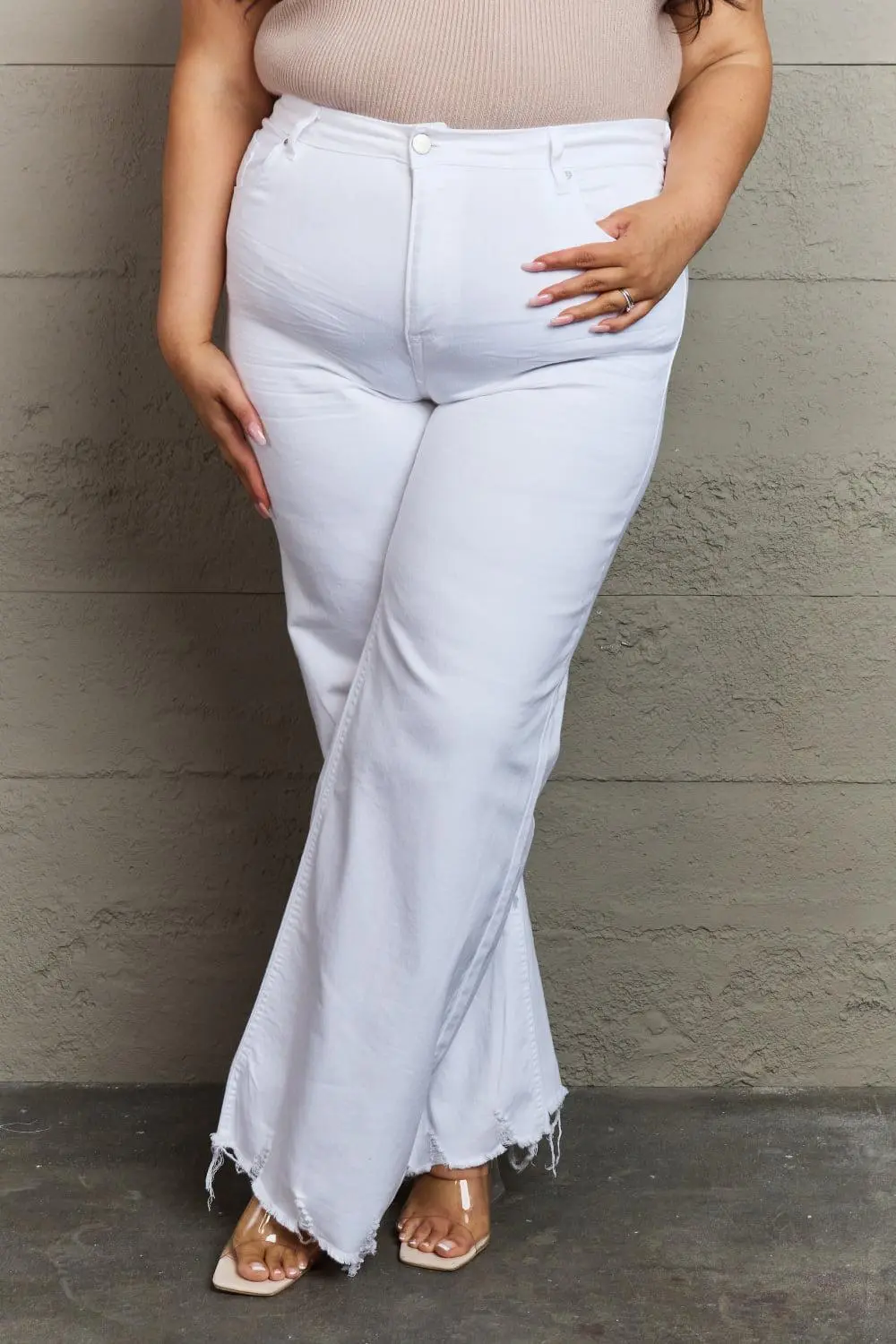 Polished Tiered Denim Jeans