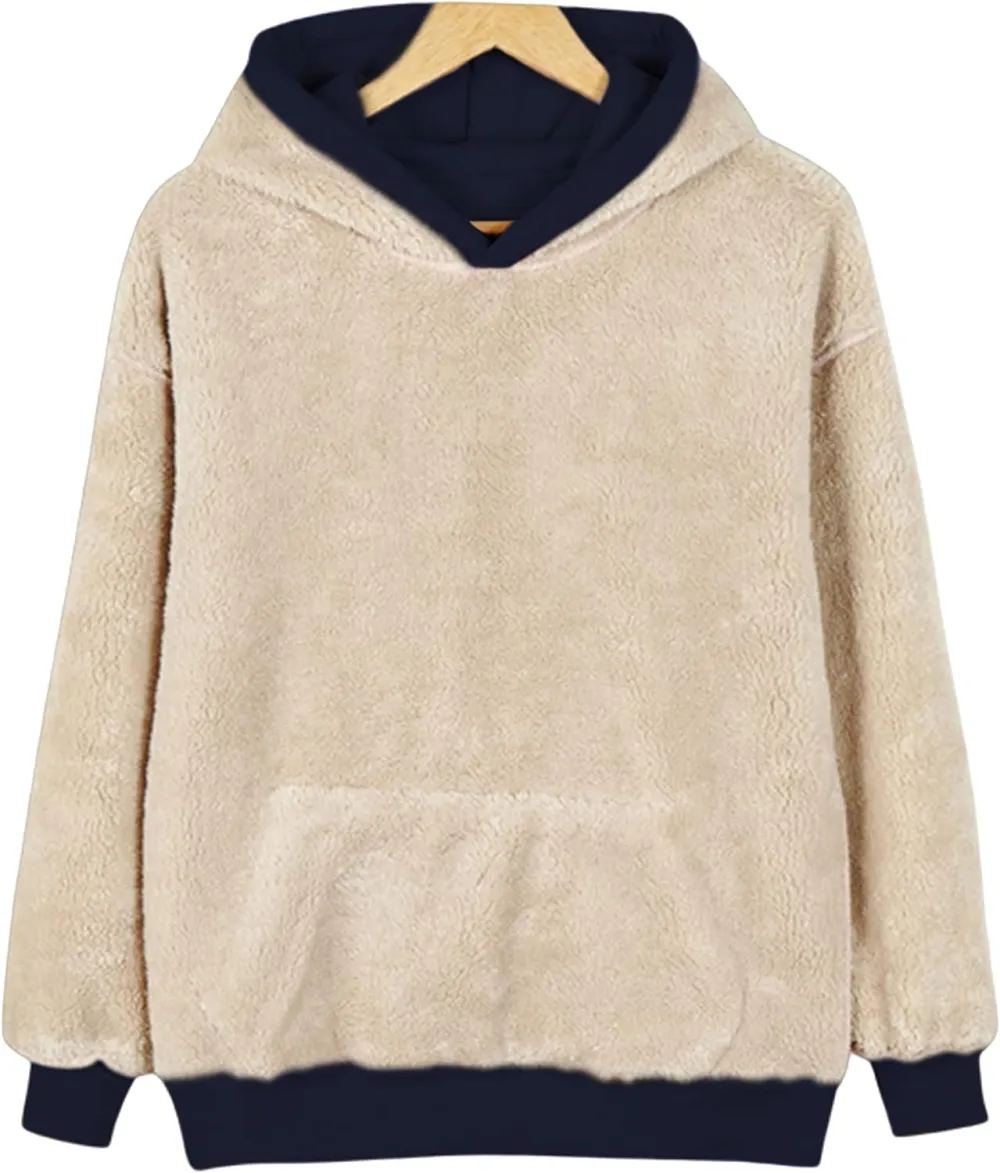 Women's Winter Hoodies Pullover Sherpa Fleece Warm Heavyweight Sweatshirt