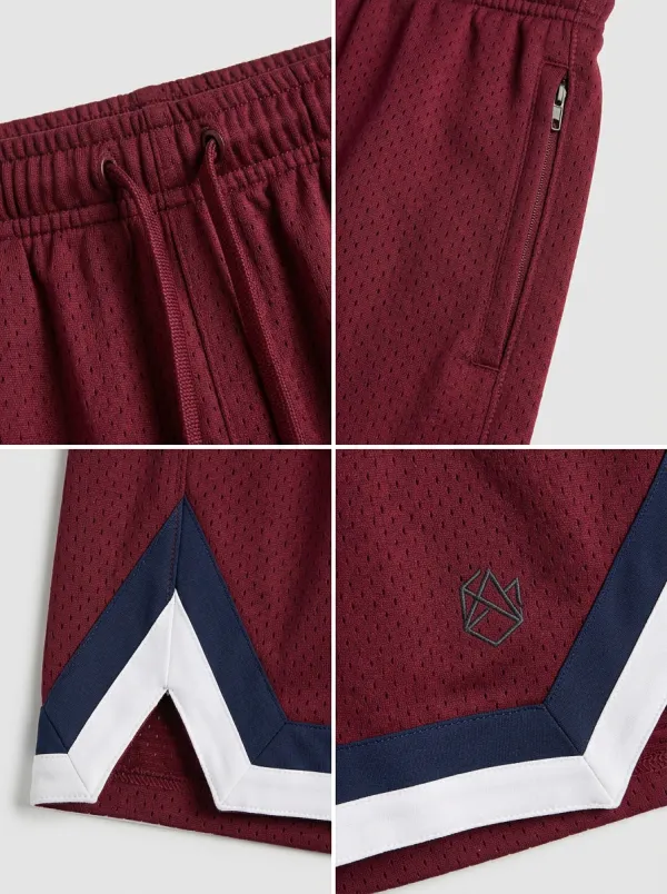 Urban Geometric Pattern Fit Men's Basketball Shorts