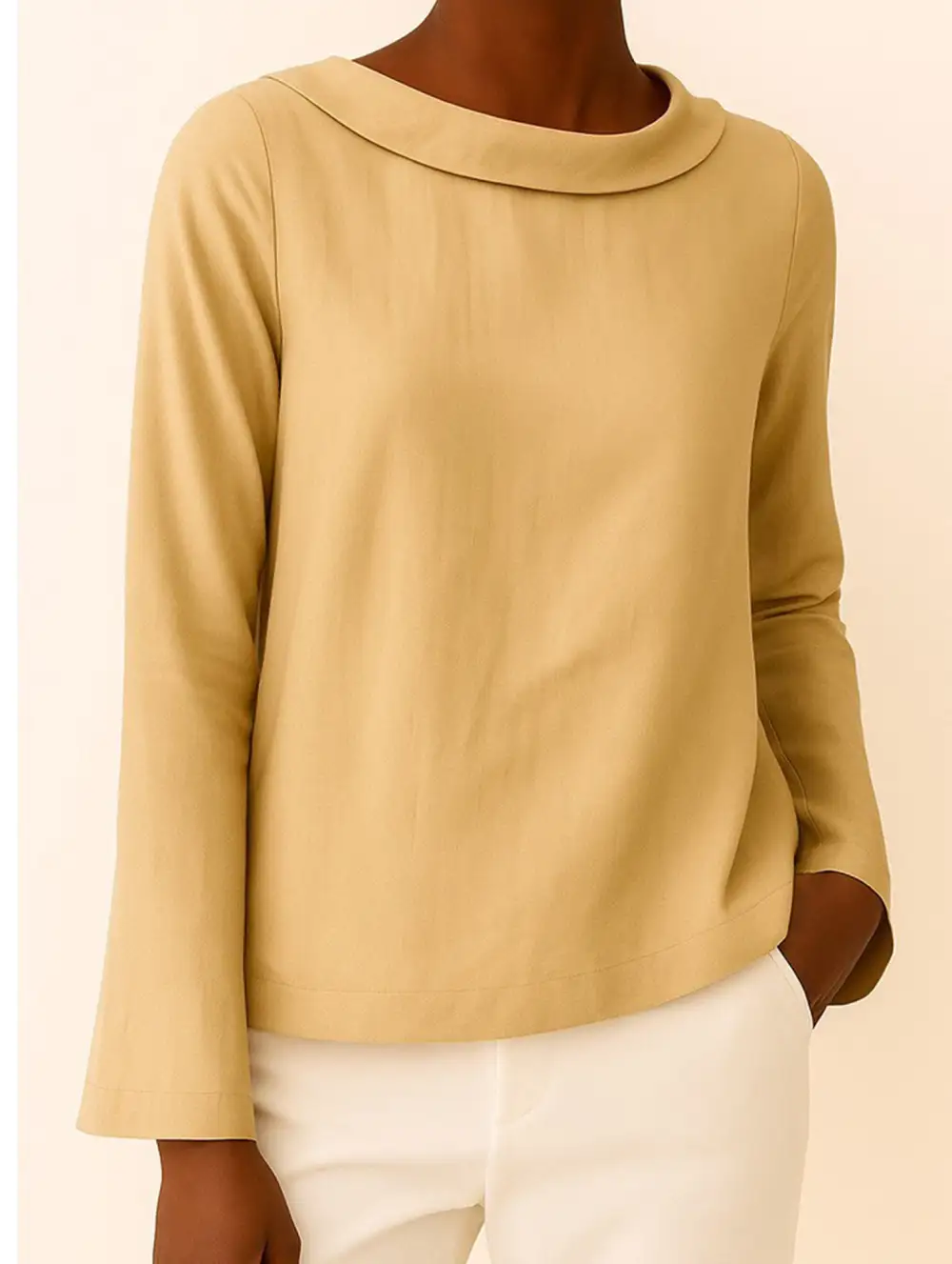 Long-Sleeved Crew Neck Tee