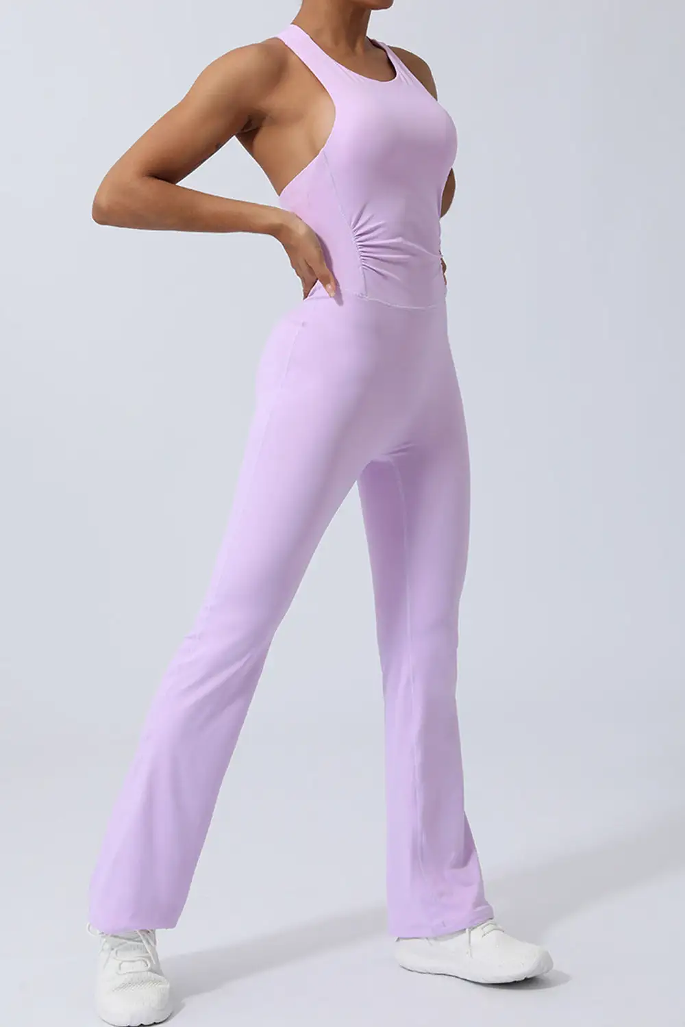 Crisscross Wide Strap Sleeveless Jumpsuit Accessory