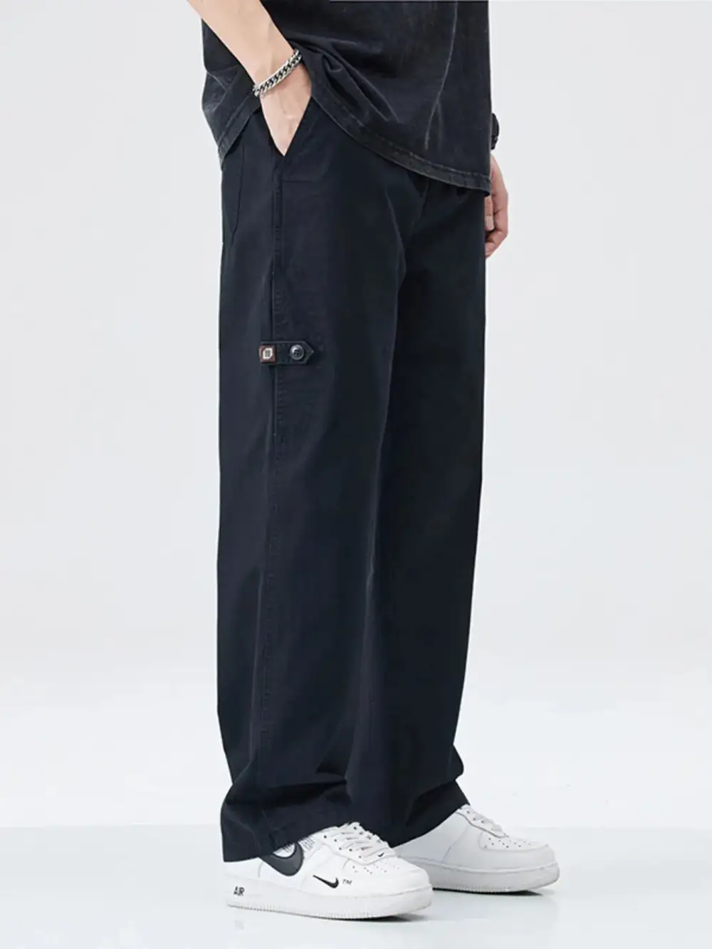 Men's Full Size Casual Loose Fit Carpenter Pants