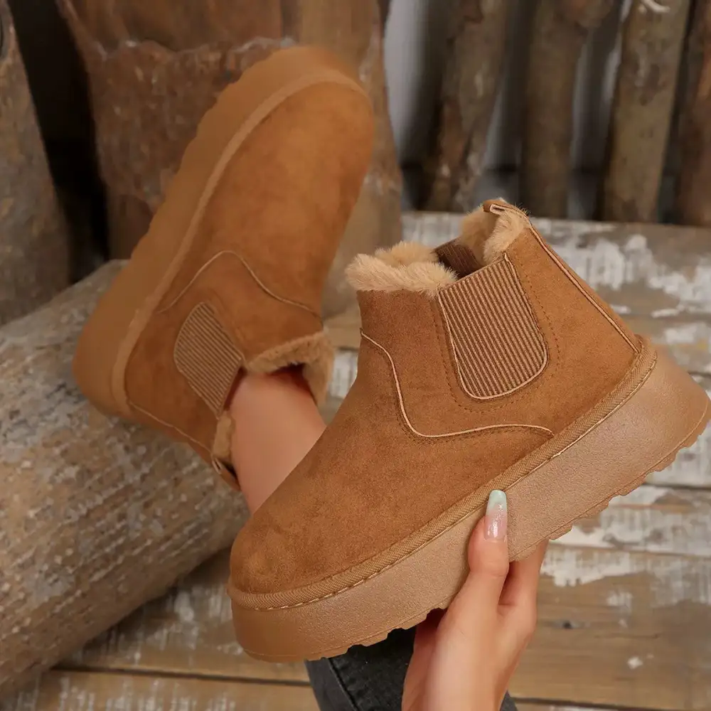 Fur Lining Platform Boots