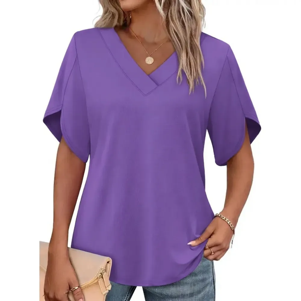 Womens Short Sleeve V Neck Dolma -- 1 for as low as $1.25
