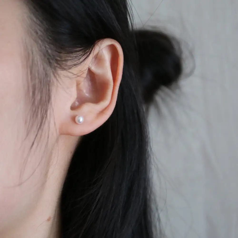 Modern Pearl Stud Earrings