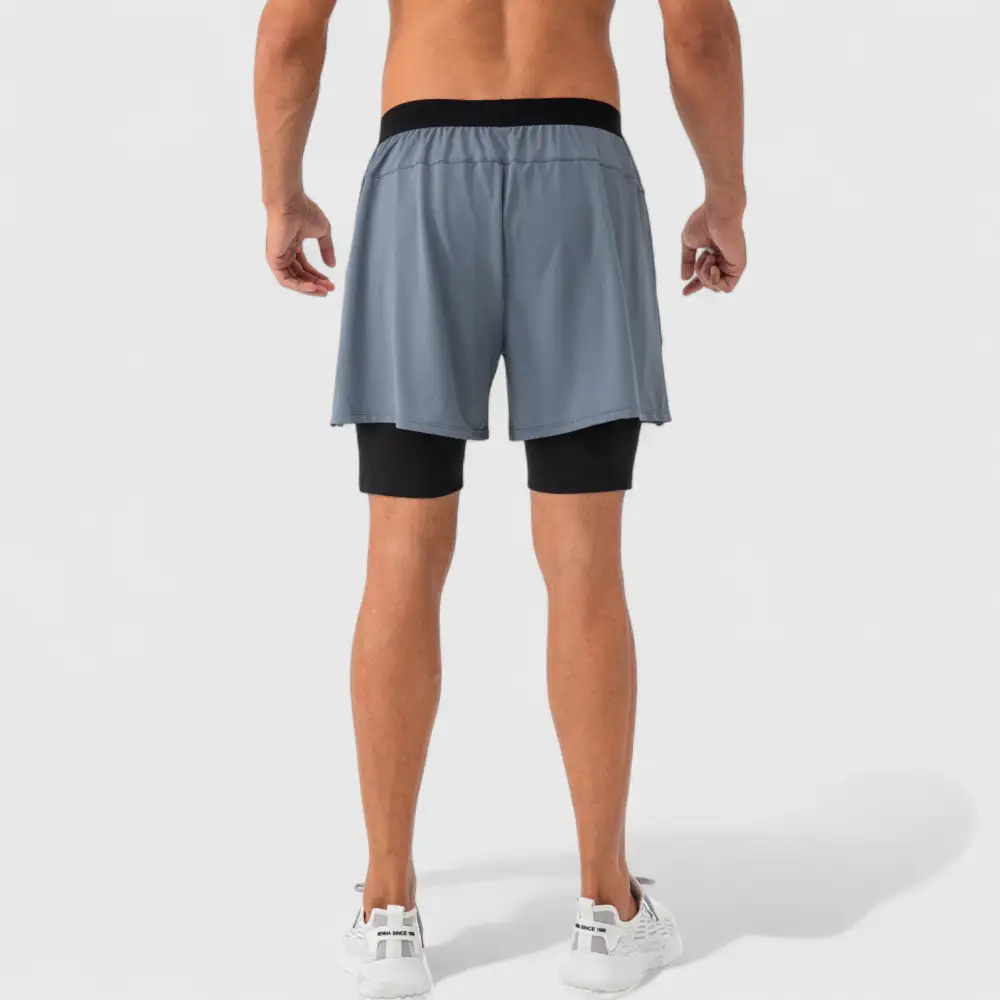 Elastic-Waist Compression Men's Athletic Shorts