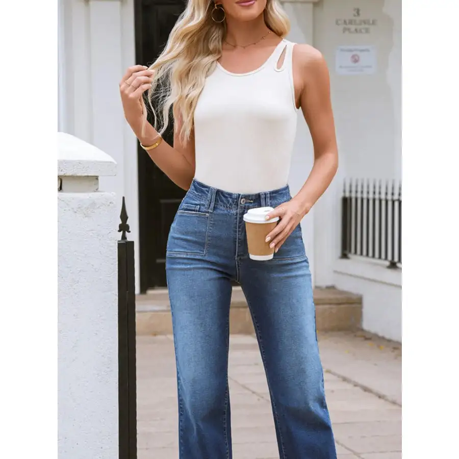 Cutout Round Neck Tank