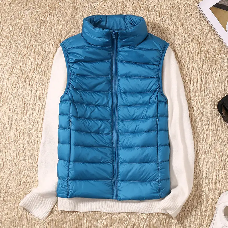 Women's Waterproof Vest With Duck Down and Jacket
