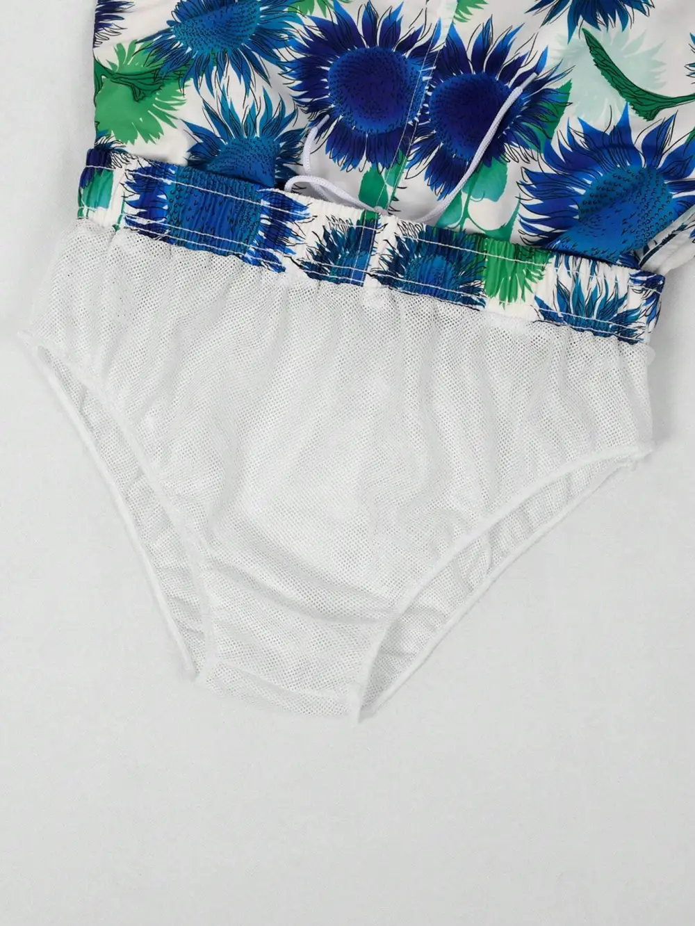Men's Sunflower Print Swim Trunks