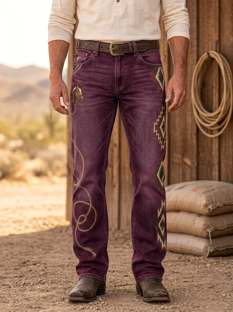 Everyday Cowboy Horse Look Men's Western Jeans