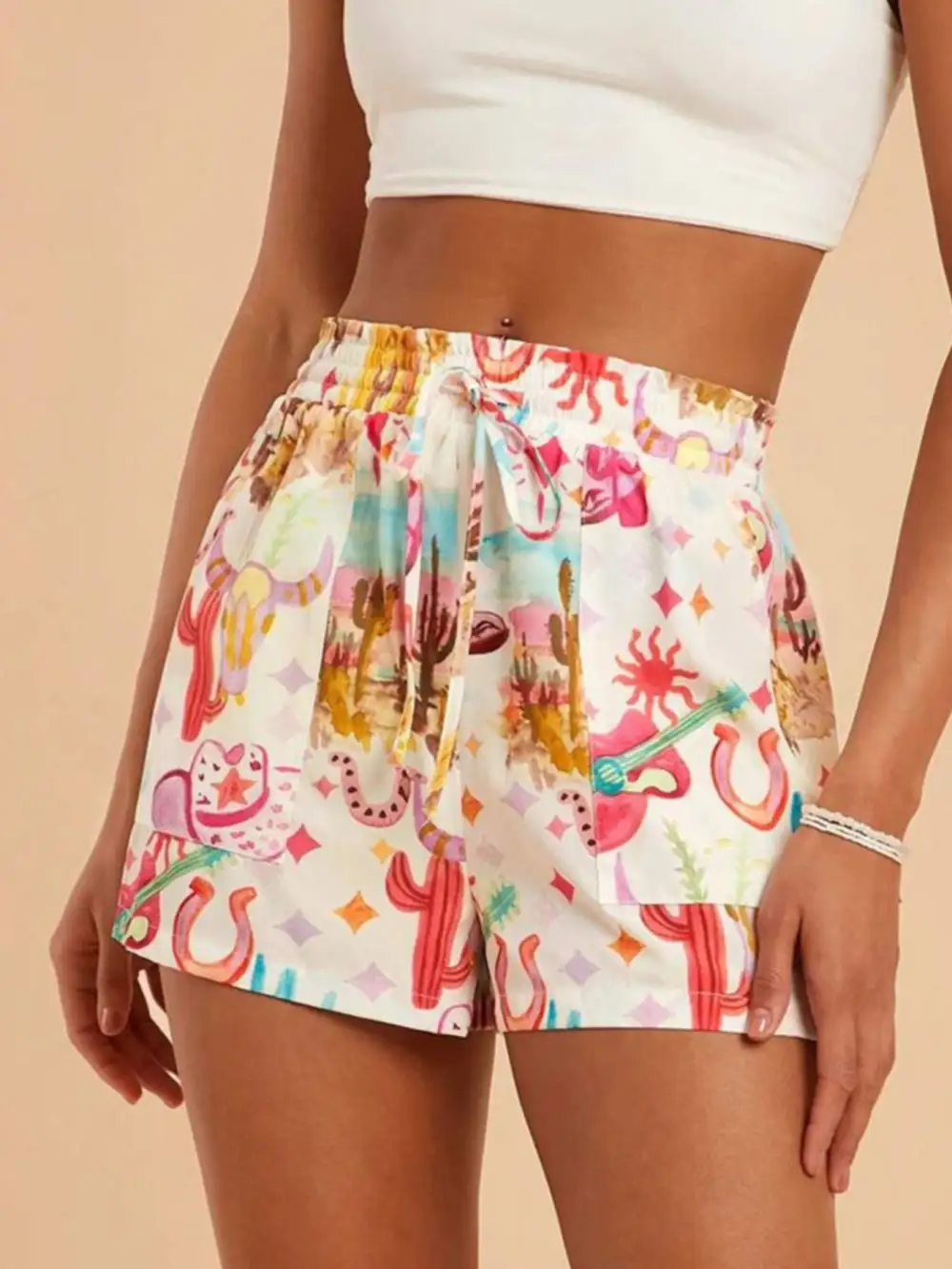 Weekend Drawstring Waist Shorts