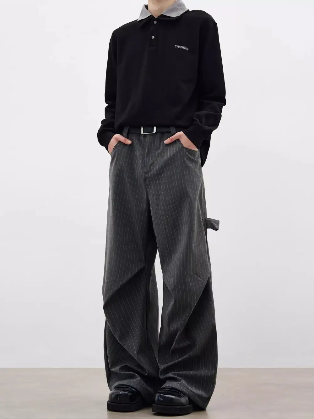 Textured Men's Plus Size Wide Leg Pants