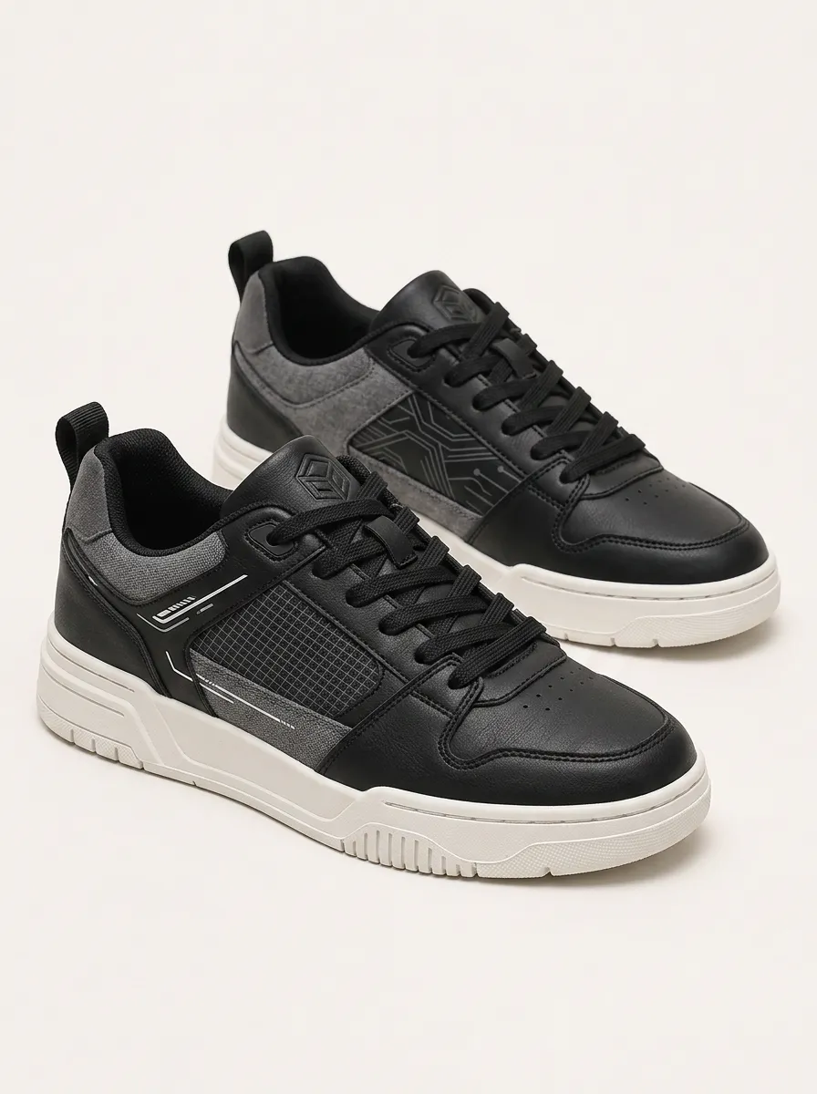 Men's Techwear Geometric Pattern Patterned Casual Skate Shoes