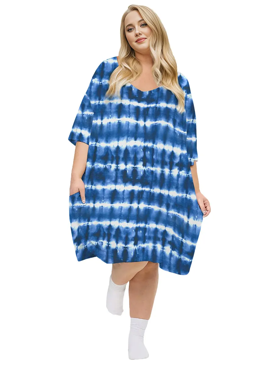 Plus Size Nightgown for Women V-Neck Sleep Dress